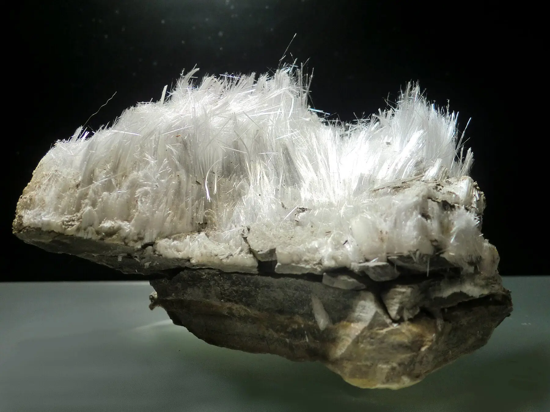 A specimen of epsomite, the natural mineral form of Epsom salt